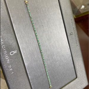 Diamond and Emerald Tennis Bracelet